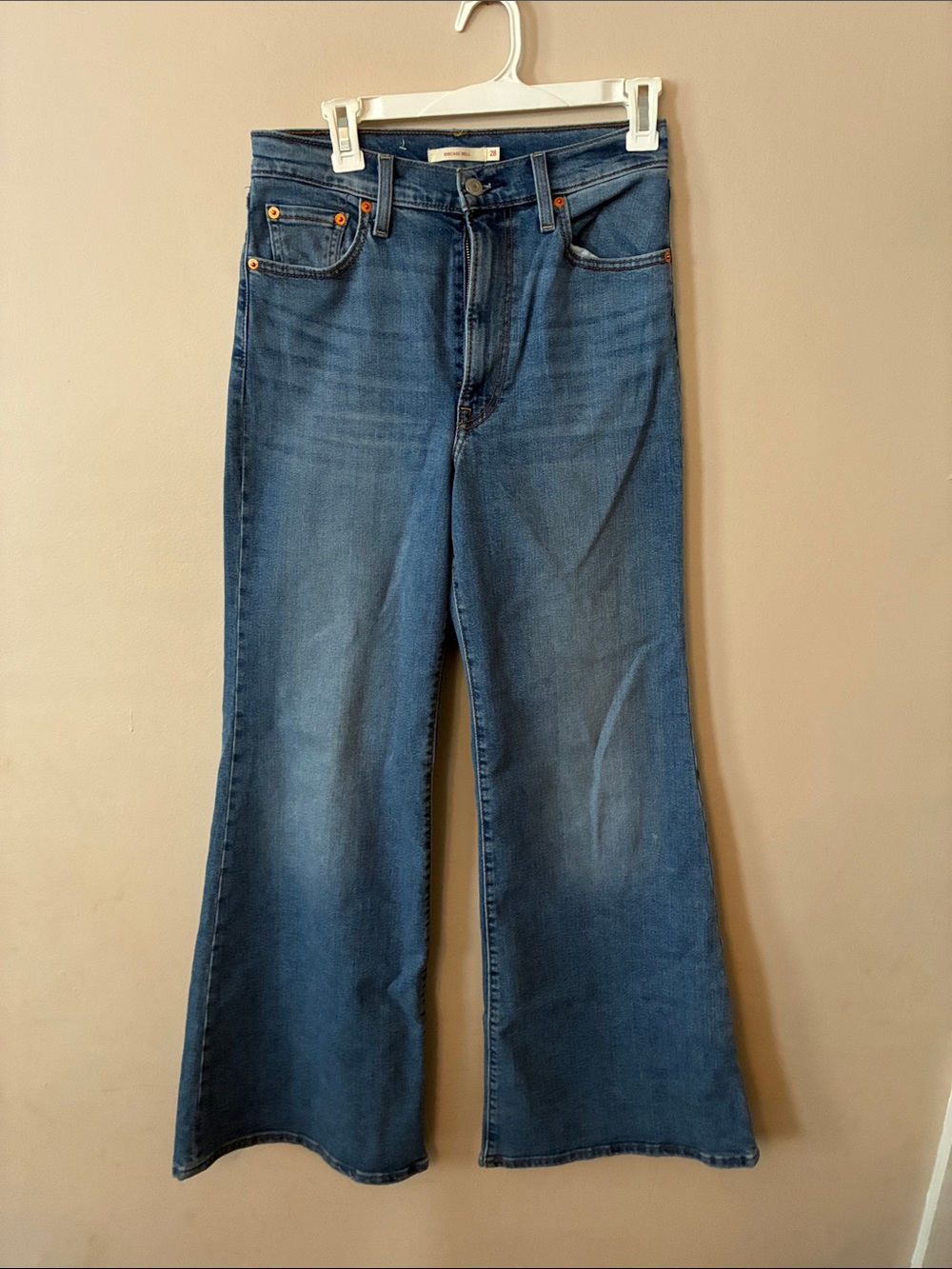 Levi's Dark Blue High-Rise Wide-Leg Jeans